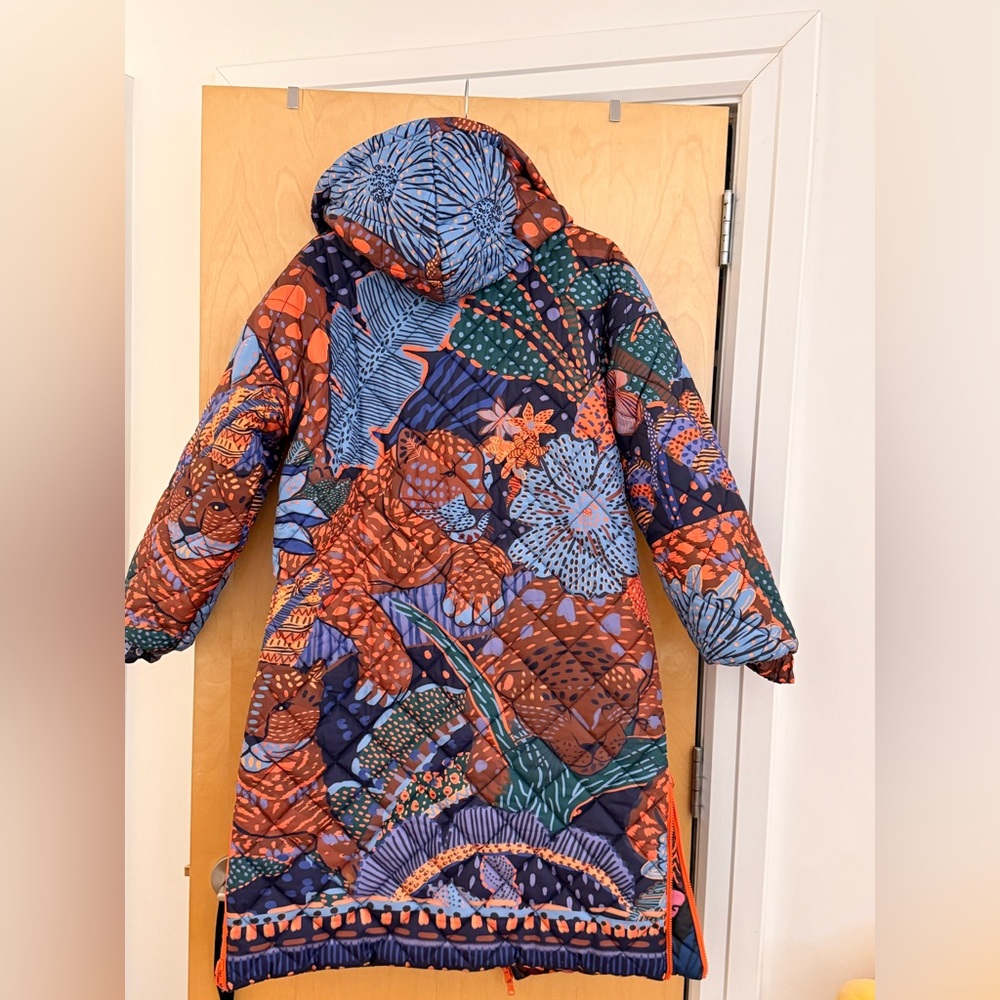 FARM Rio Reversible Multicolor Puffer Jacket.